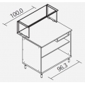 BANCO FOOD 90 CM 100 PIANO INOX